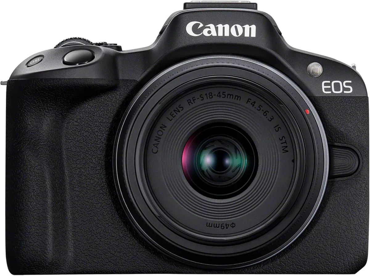 Negro + RF-S 18-45 mm F4.5-6.3 IS STM Lente Cámara sin Espejo para Creadores de Contenido en Movimiento, disparando imágenes fijas