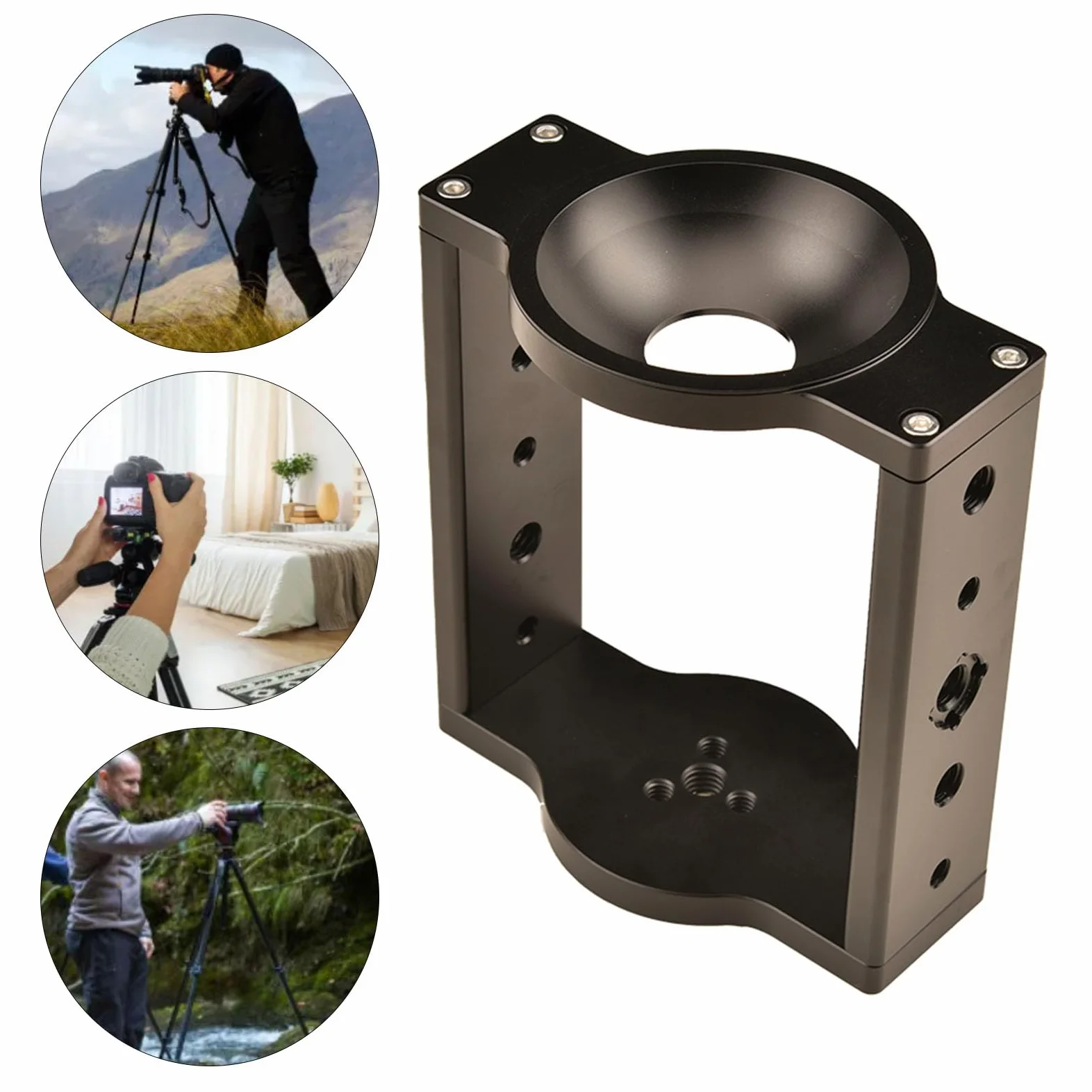 Profesional Bowl cámara fijación 65 mm/75 mm media bola plana a tazón adaptador para trípodes convertidor de cabeza líquida para trípodes de cámara cabeza líquida