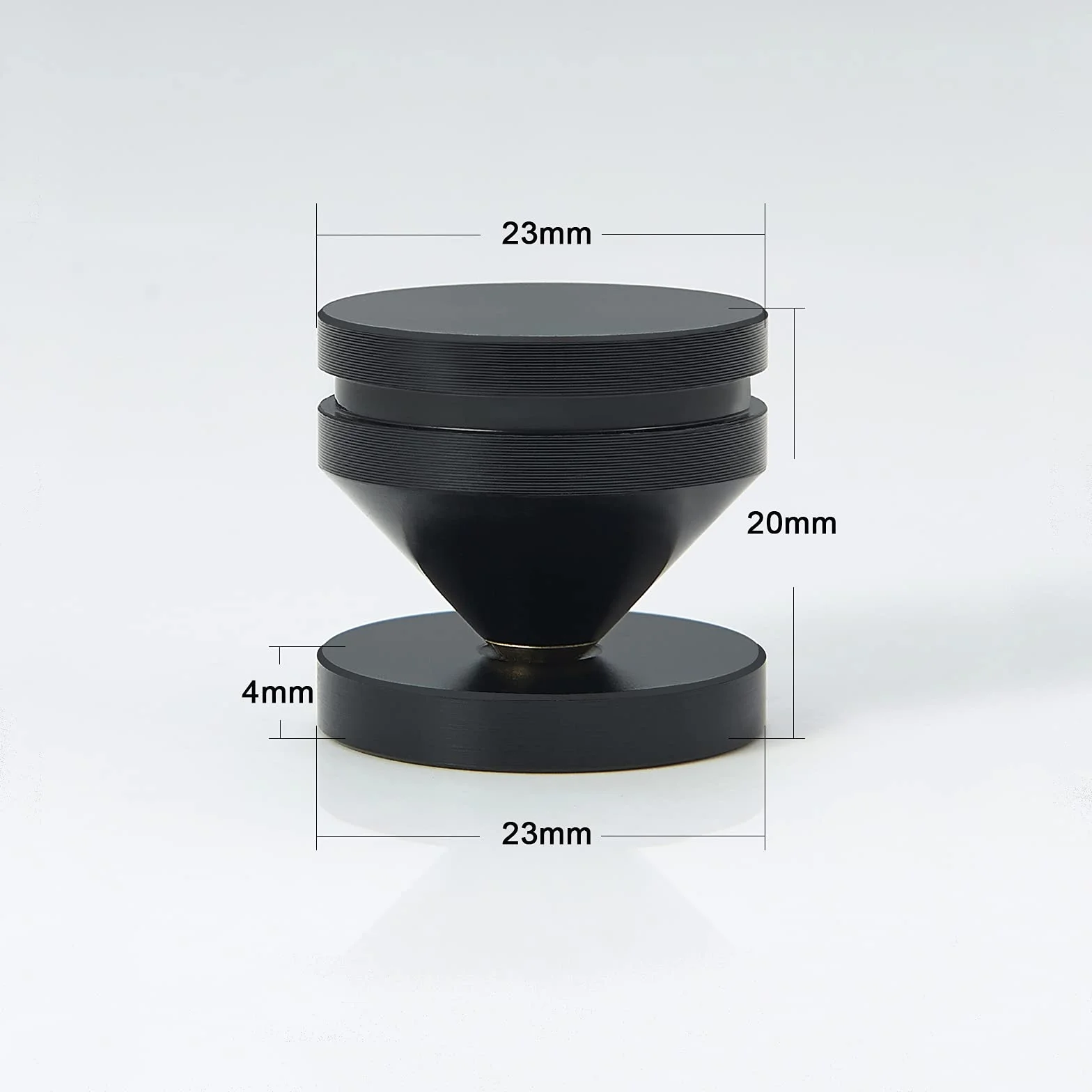 Puntas de desacoplo para Altavoces con diseño de Bolas de Acero de precisión, Soportes de Altavoz para CD Audio Subwoofer, 8 Piezas Spikes de desacople HiFi, Material: plástico ABS