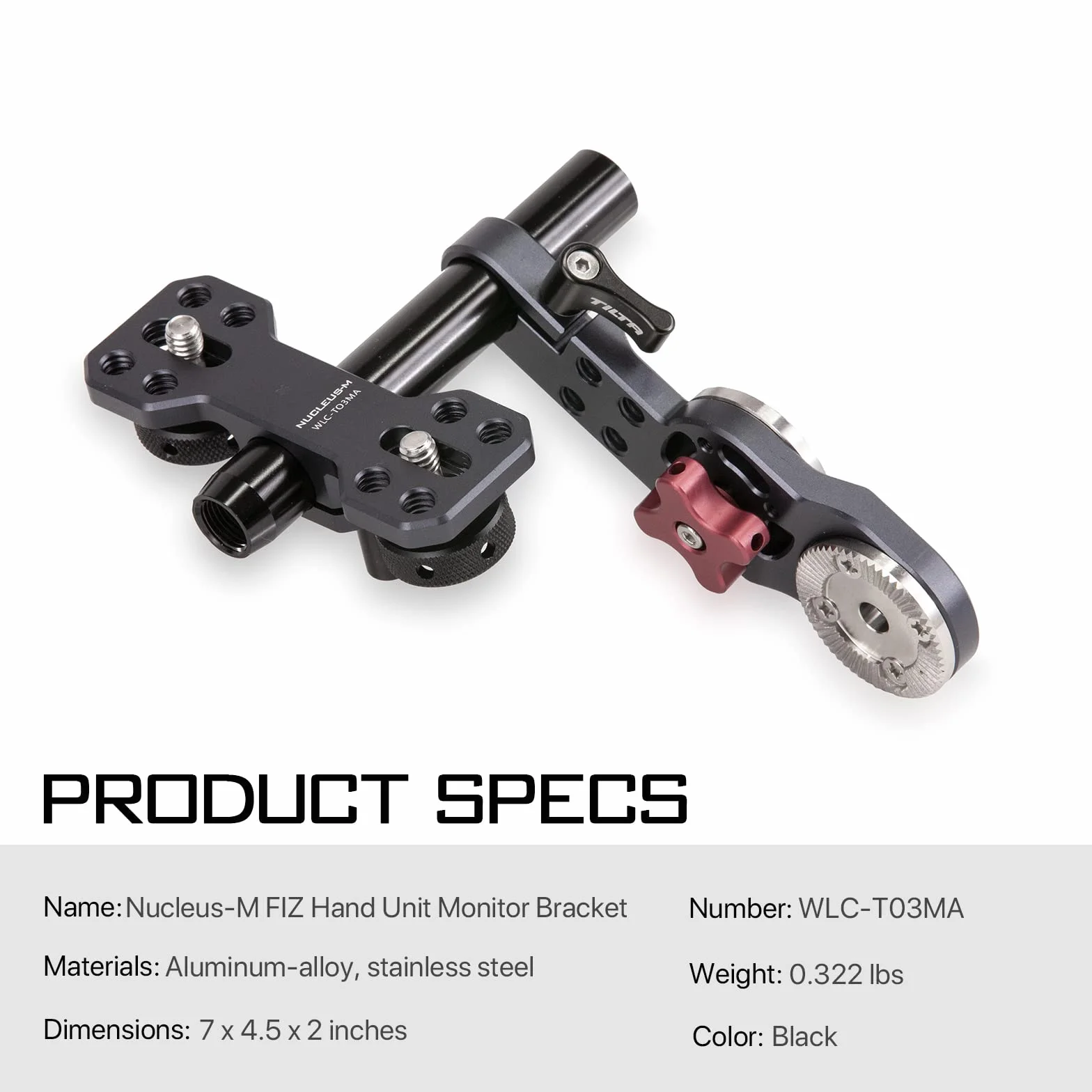 TILTA Nucleus M FIZ - Soporte de monitor para Nucleus M Follow Focus, sistema de control de lente inalámbrico, accesorios Nucleus-M WLC-T03MA