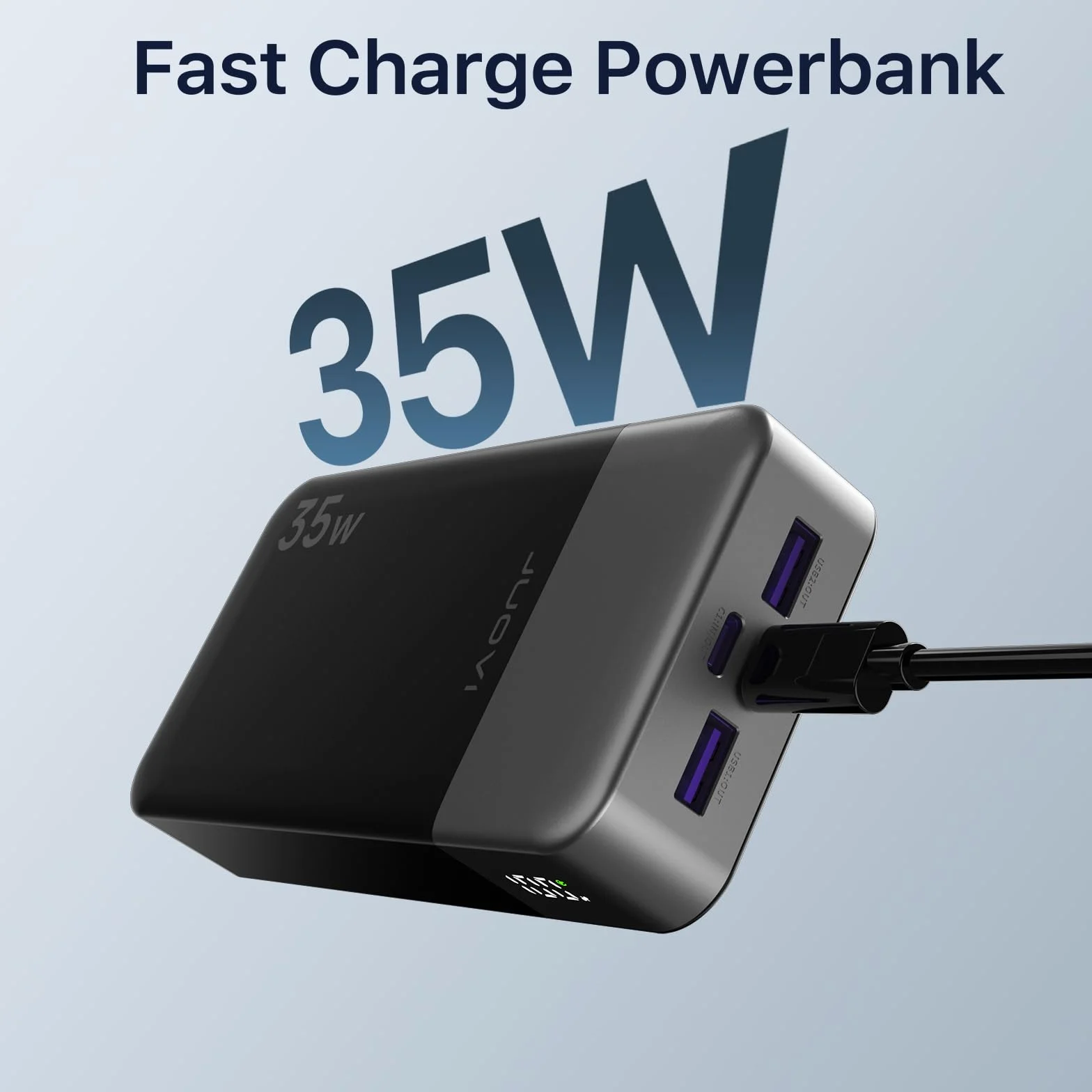 JUOVI 35W Portable Power Bank 20000mAh PD3.0 QC4.0 Carga Rápida Batería Externa con Pantalla LED