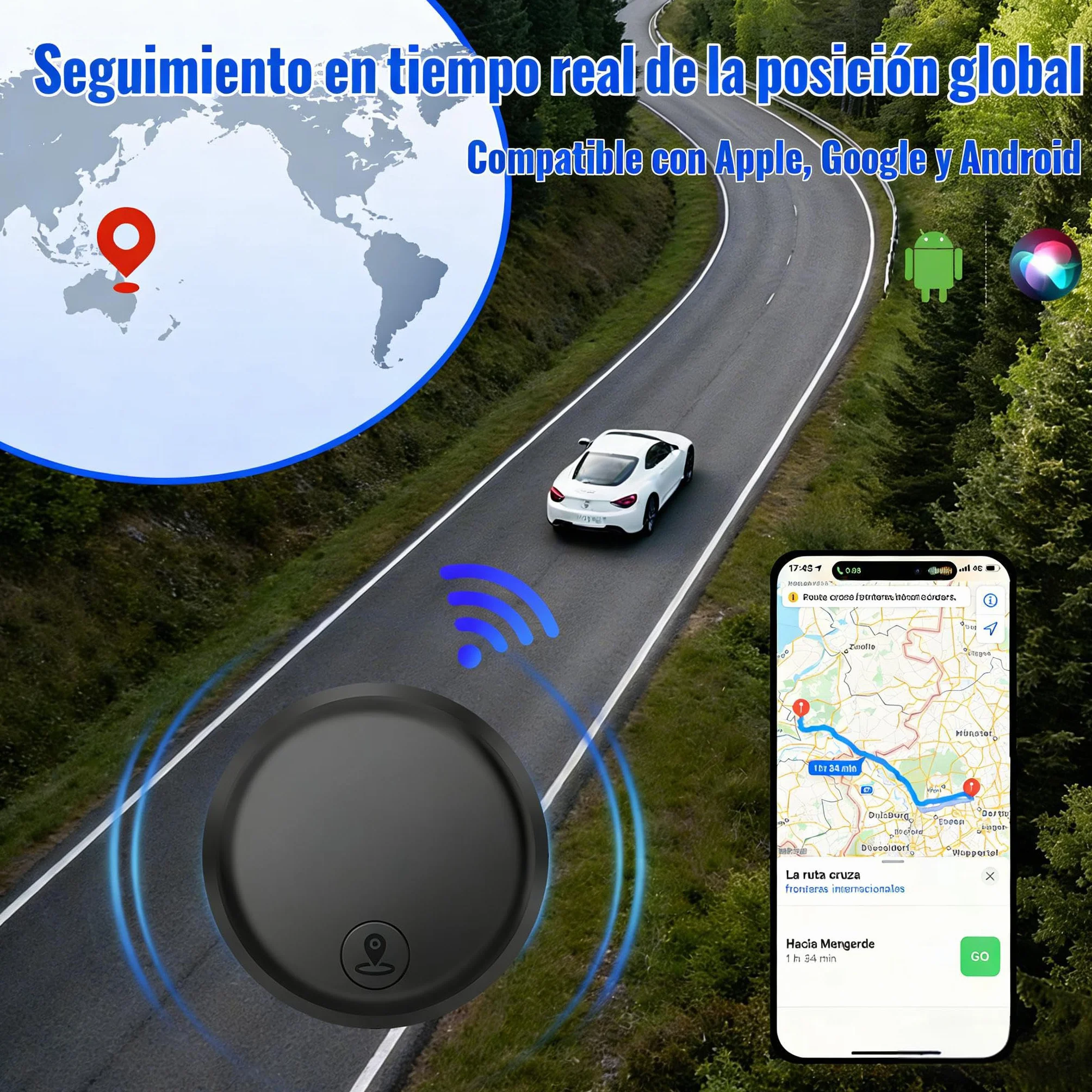 Rastreador GPS para Coche Sin Suscripción 2026 Magnético Localizador GPS