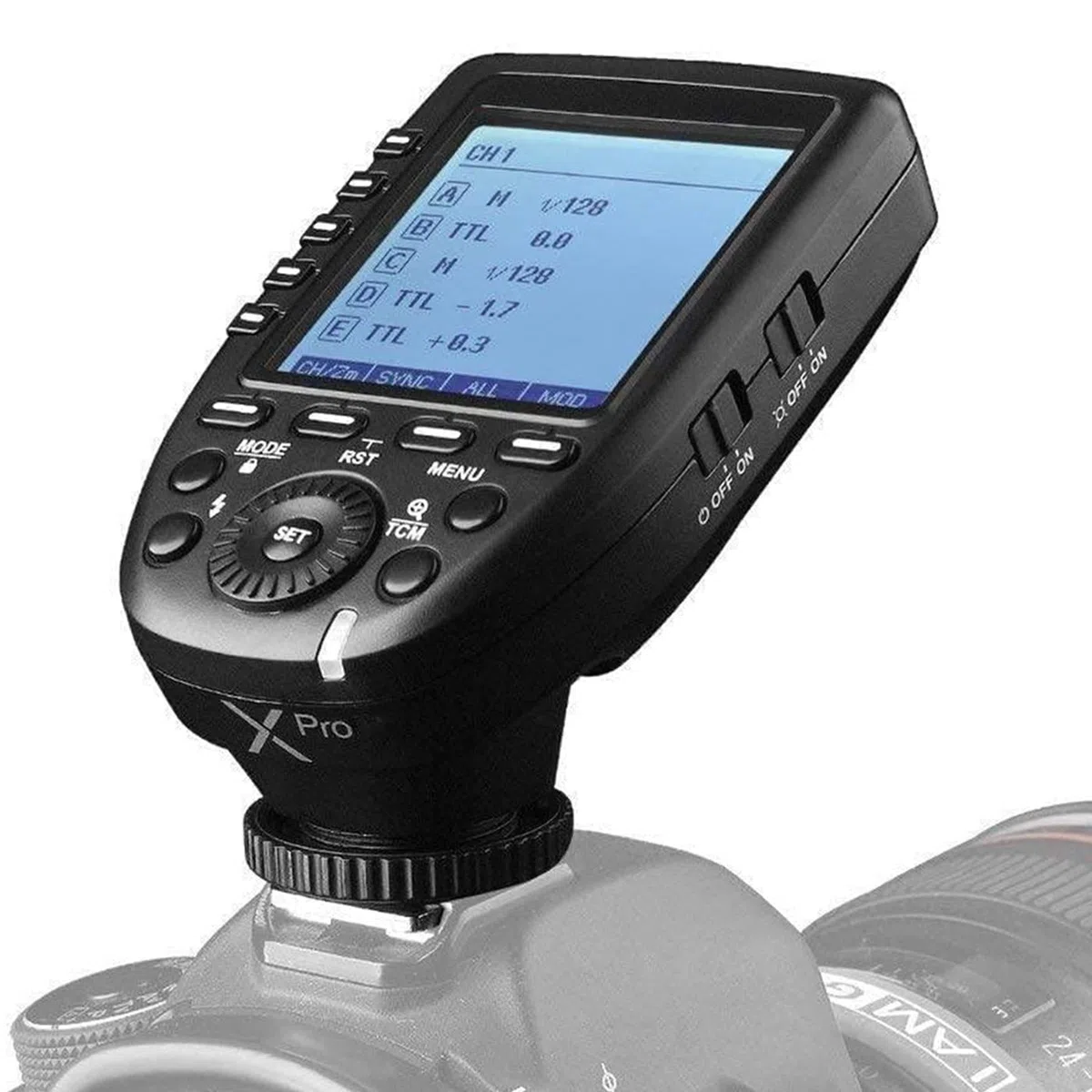 Godox Xpro-S Disparador de Flash para Sony TTL 2.4G Inalámbrico 1/8000s HSS,Diseño 5 Botones de Grupo Dedicados 11 Funciones Personalizables,Disparador Remoto para Iluminación Fotográfica