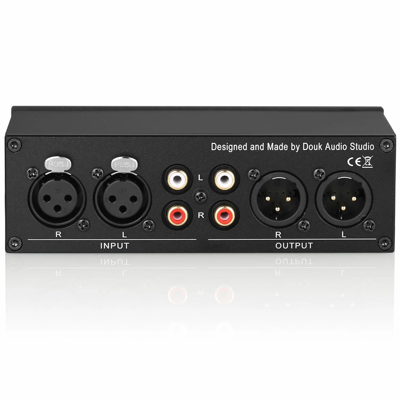 Nobsound Mini equilibrio completo/preamplificador pasivo de un solo extremo; amplificador preamplificador de alta fidelidad; controlador de volumen XLR/RCA para altavoces de monitor activo (negro)