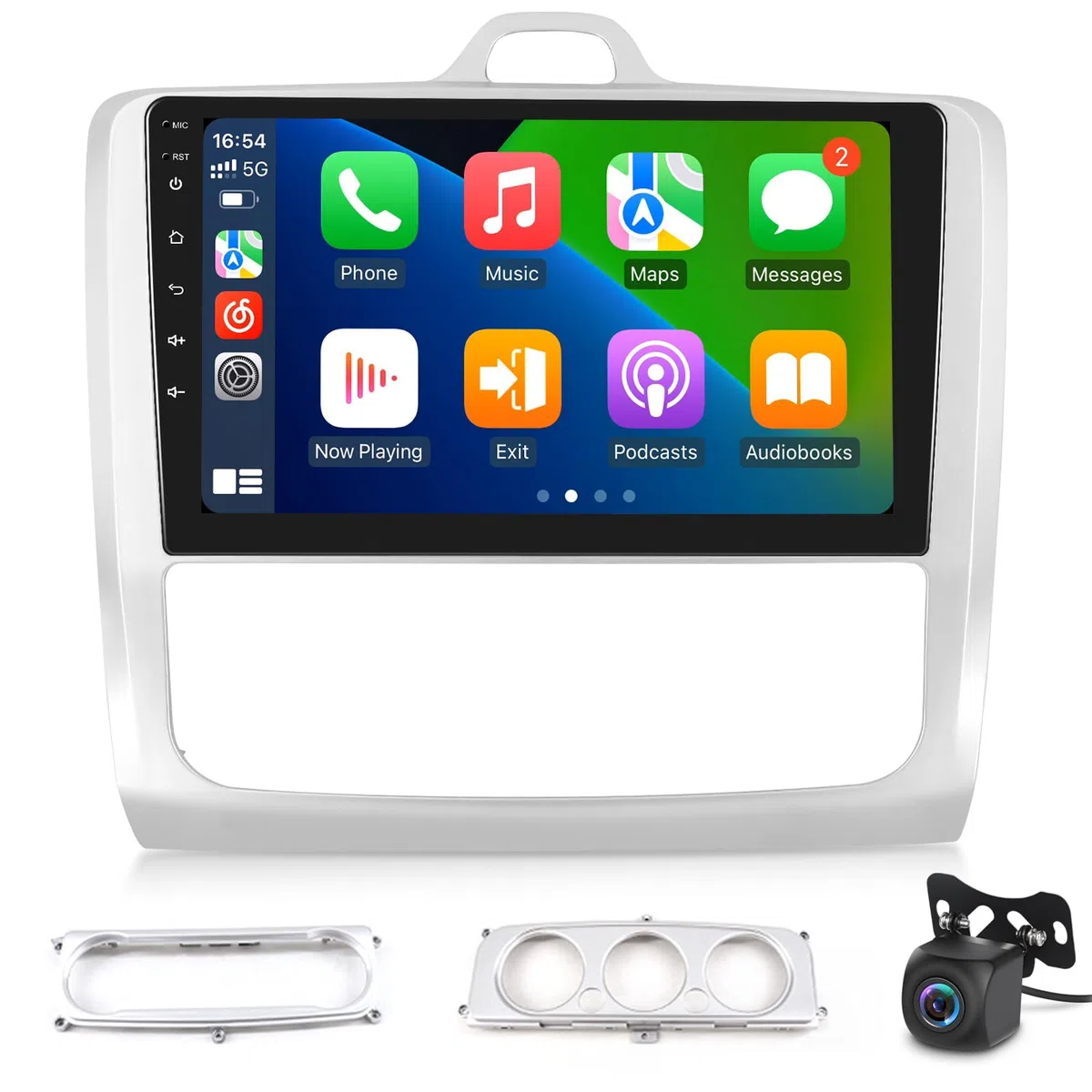 [2+64G] Android 13 Car Stereo para Ford Focus Exi MT 2 3 Mk2 Mk3 2004-2011 con Wireless Carplay y Android Auto - 9 Pulgadas de Pantalla Táctil Radio con WiFi/GPS/DSP/FM/RDS Radio + Cámara de Seguridad