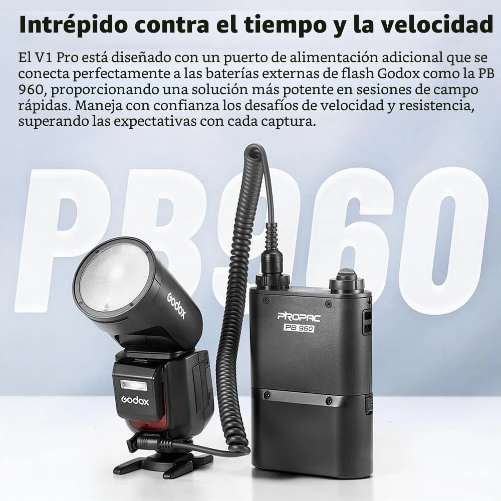 Godox V1Pro S Flash de cámara de cabeza redonda 2.4G X inalámbrico HSS 76Ws TTL Li-ion cámara de cabeza redonda Speedlight con flash externo SU-1 para Sony