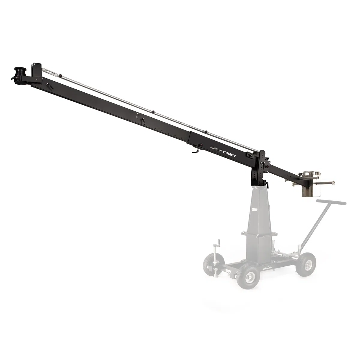 Grúa PROAIM Comet 12ft telescópica Heavy-Duty Euro/Elemac, 80 kg | Grúa de cine hasta 10,5 ft; extensión 3,4 ft con giro e inclinación bloqueables y montaje sin herramientas