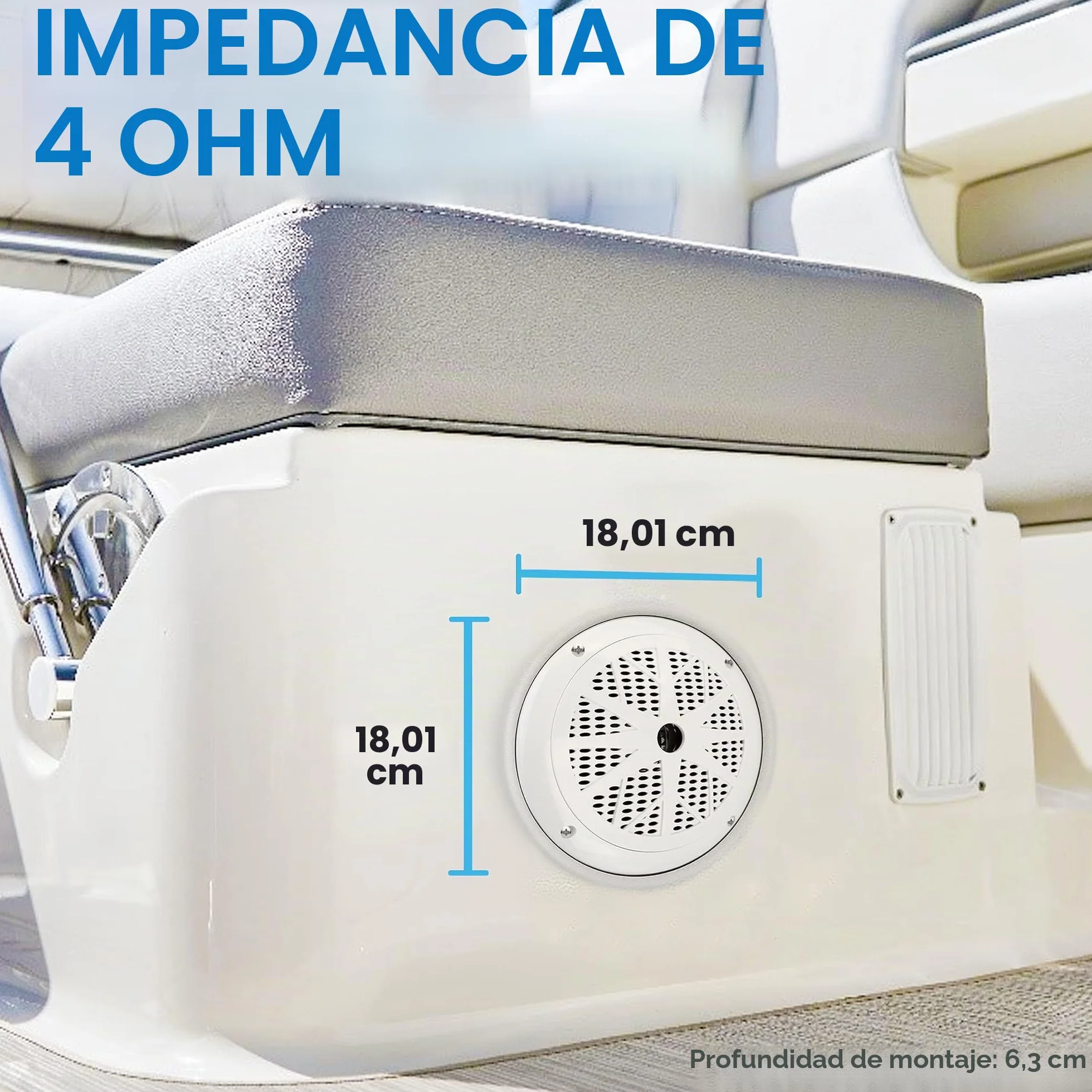 Pyle Altavoces Marinos 6.5" 120W Estéreo Impermeables Exteriores