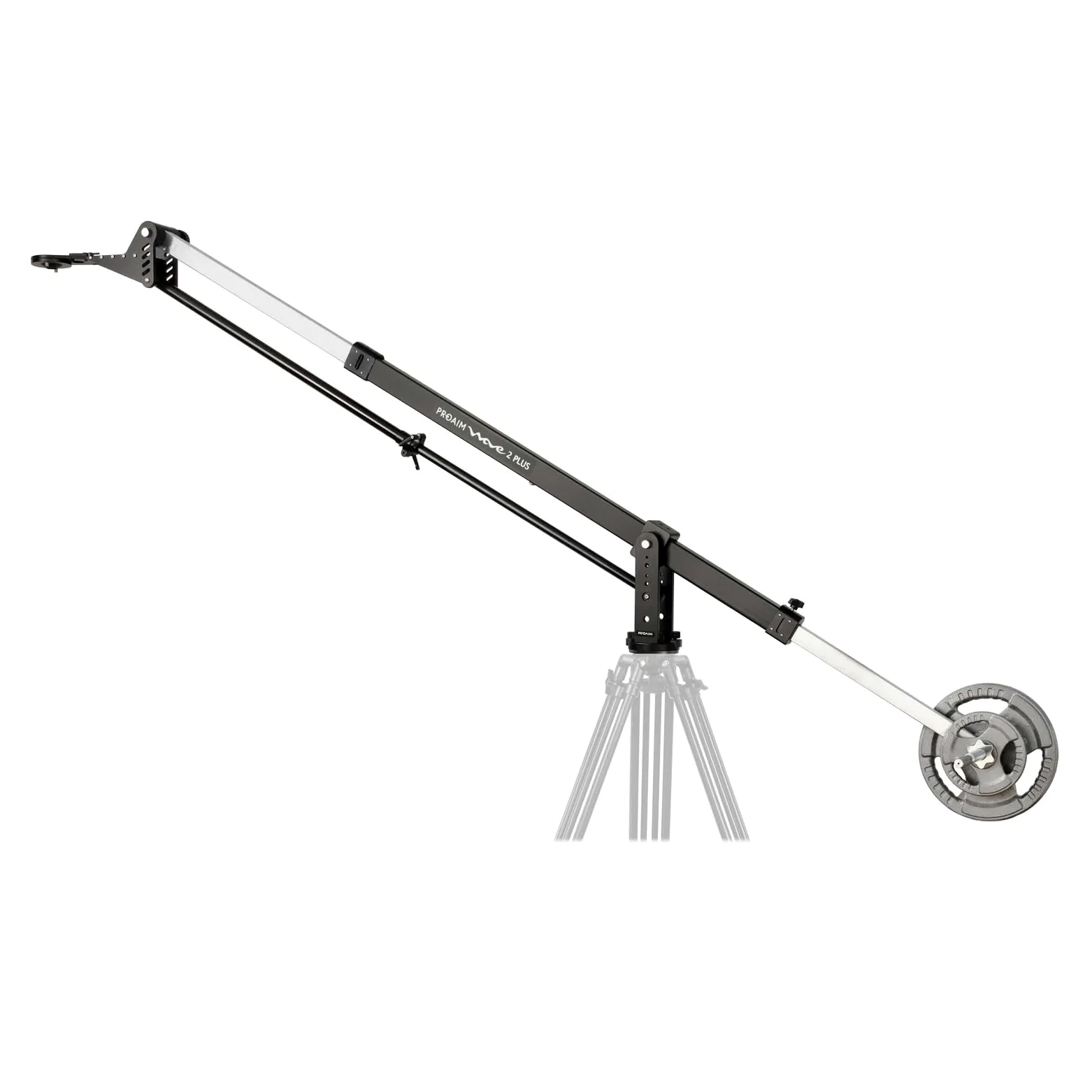 Grúa Jib Proaim Wave-2 de 10 pies para cámaras DSLR | Soporta hasta 25 kg, incluye base de 100 mm con adaptador de 75 mm y compatible con gimbals y cabezales pan-tilt.