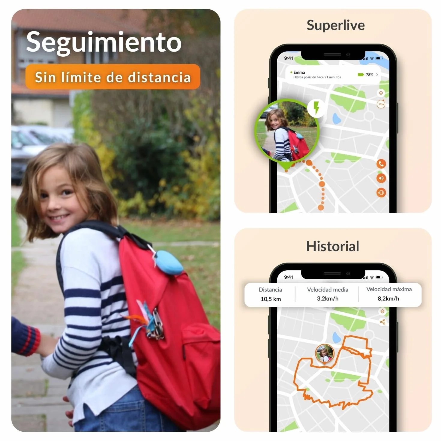 Weenect - GPS para niño | Sin límite de Distancia | 7 días de autonomía | Botón de Alerta | Teléfono de urgencia | 2G | Funciona con suscripción