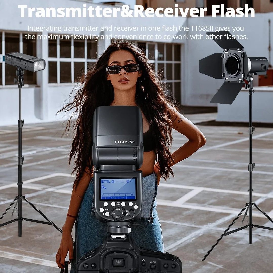 Godox TT685IIN 1/8000s HSS GN Speedlite Flash TTL TCM efficient Conversion Function Built-in Godox 2,4G X System Receiver(TT685IIN for Nikon)