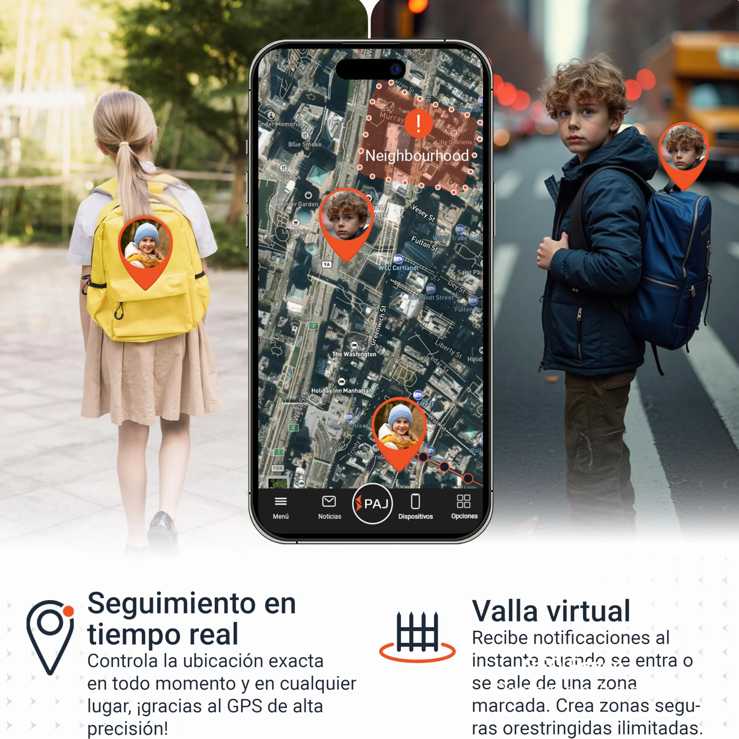 PAJ People Finder 4G Mini localizador GPS para Niños y Mayores batería 5 días rastreador pequeño localización Tiempo Real Alarma móvil