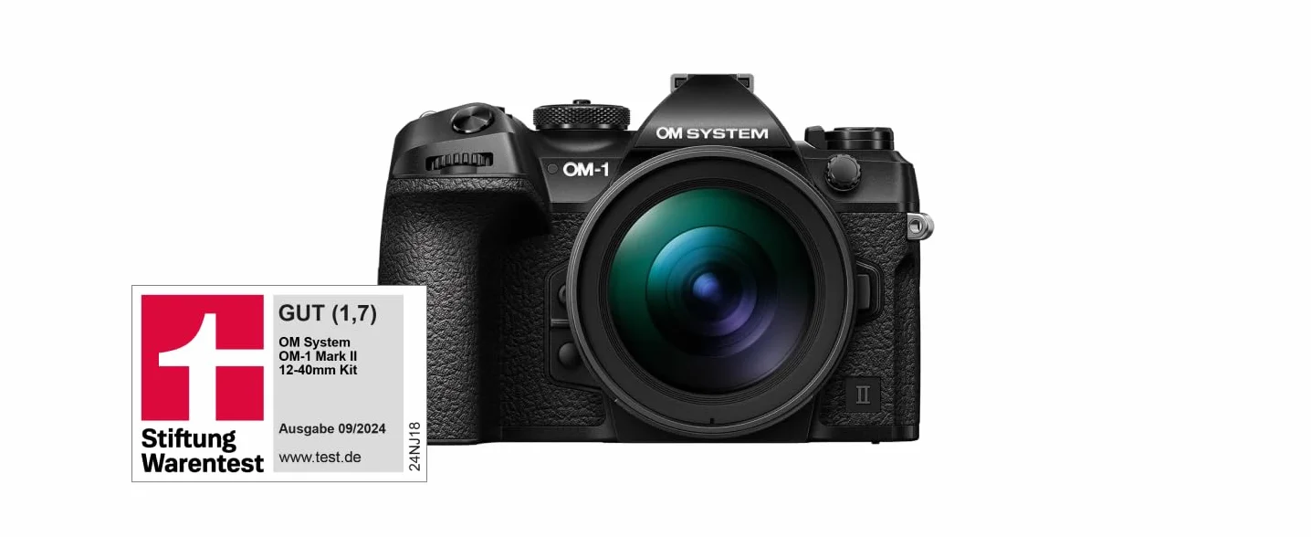 OM System OM-1 Mark II Cámara Micro Cuatro Tercios con M.Zuiko Digital 12-40mm f2.8 Pro II, Sensor apilado de 20 MP BSI, Estabilización de Imagen de 5 Ejes, Negra