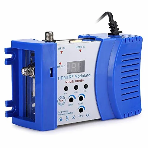 Bewinner1 Modulador Digital HD, PAL/NTSC HDMI con frecuencia de Trabajo VHF/UHF Modulador HDM68 Accesorios de computadora Rendimiento Estable Aspecto Duradero