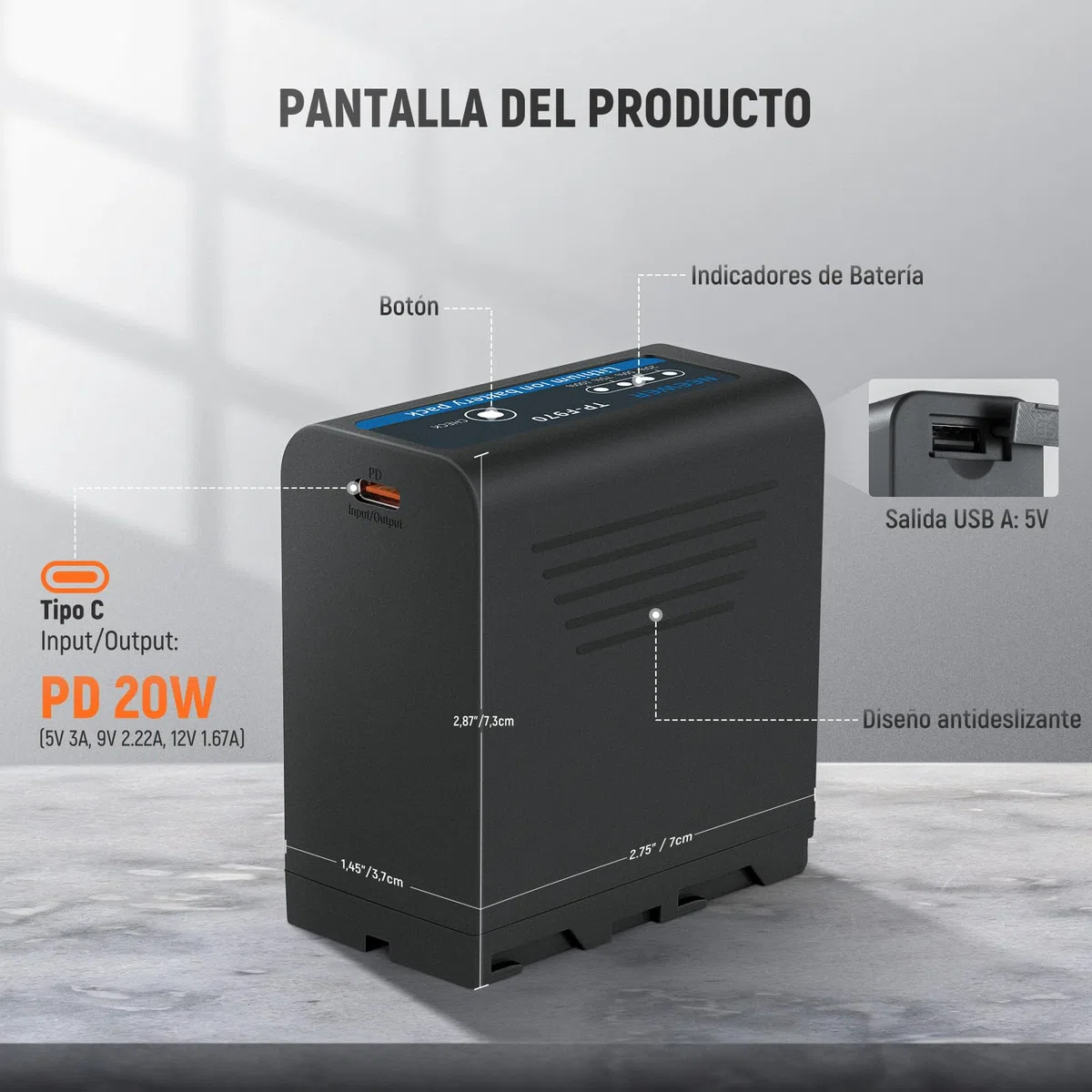 NEEWER 2Pcs NP-F970 7800mAh Batería Repuesto para Sony FX3/FX30/A7, para Canon R5, para Nikon Z8, Batería NP-F Recargable 20W Tipo C PD Carga Rápida para Cámara Videocámara Monitor Luz LED, TP-F970