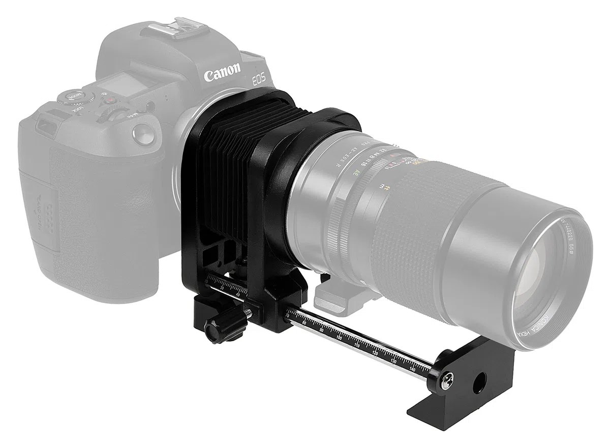 Fotodiox Macro fuelle compatible con Canon RF (EOS-R) Sistema de cámara sin espejo para fotografía extrema de primer plano