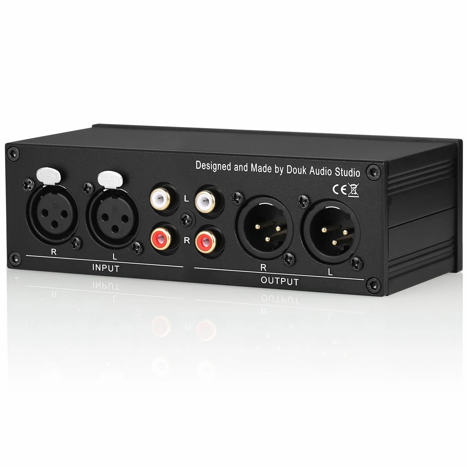Nobsound Mini equilibrio completo/preamplificador pasivo de un solo extremo; amplificador preamplificador de alta fidelidad; controlador de volumen XLR/RCA para altavoces de monitor activo (negro)