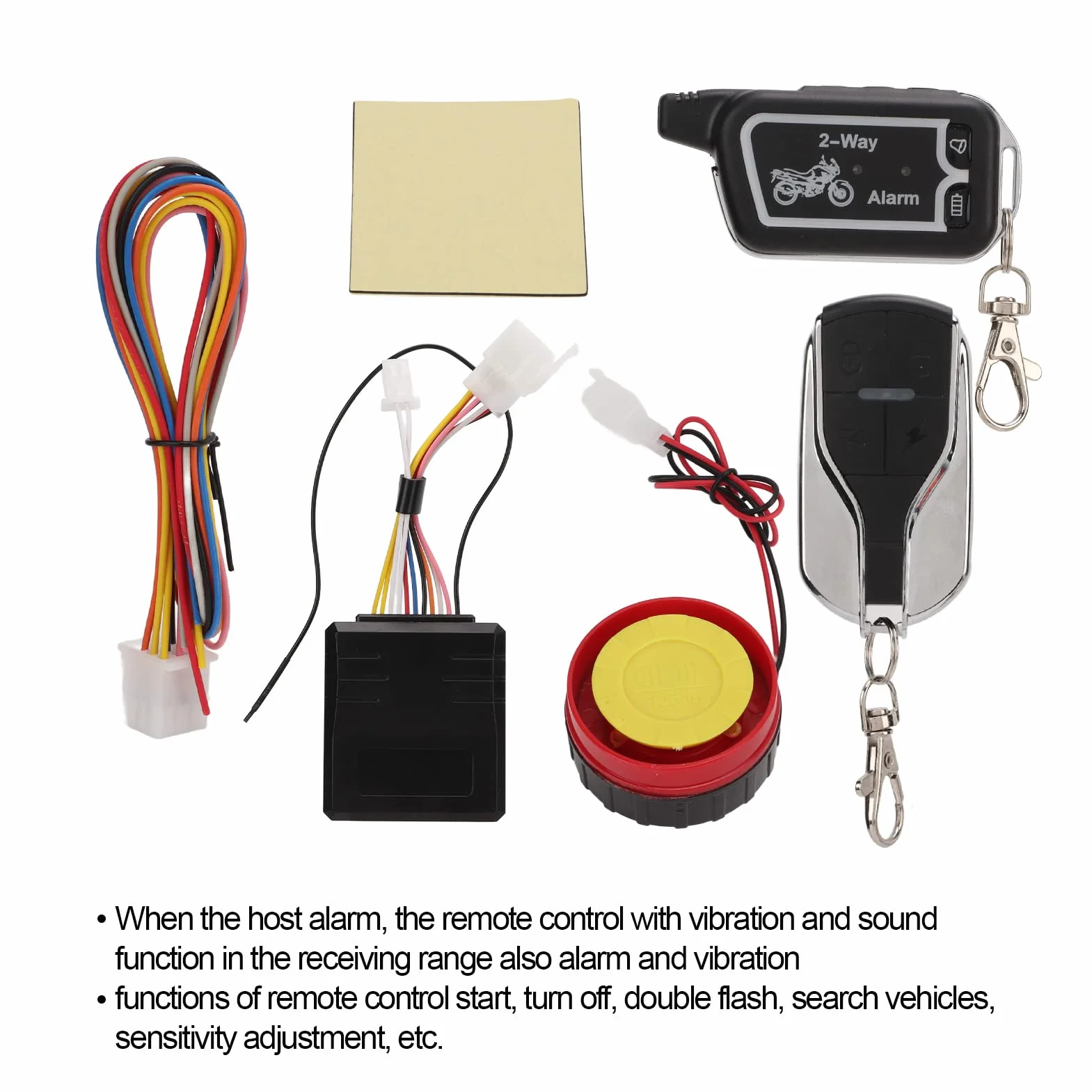 KIMISS de Alarma para Motocicleta, de Alarma Bidireccional Alerta de Sonido de Vibración Control Remoto LCD Antirrobo