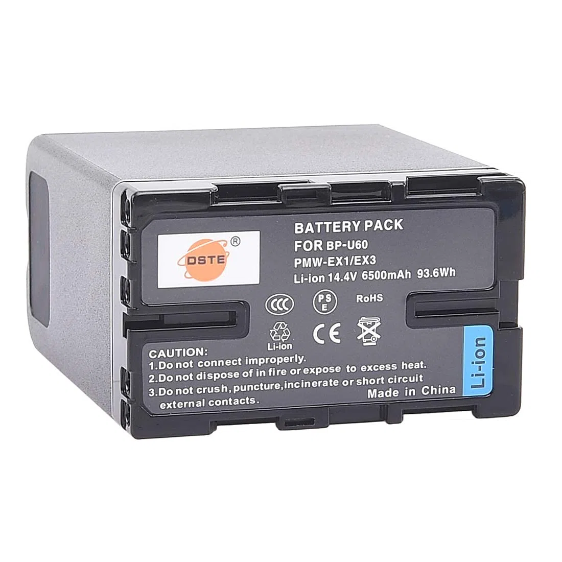DSTE BP-U60 Batería + LCD Cargador Compatible para Sony PMW-150P,PMW-160,PMW-200,PMW-EX1,PMW-EX1R,PMW-EX3,PMW-EX3R,PMW-EX160,PMW-EX260,PMW-F3K,PMW-F3L,PXW-X180