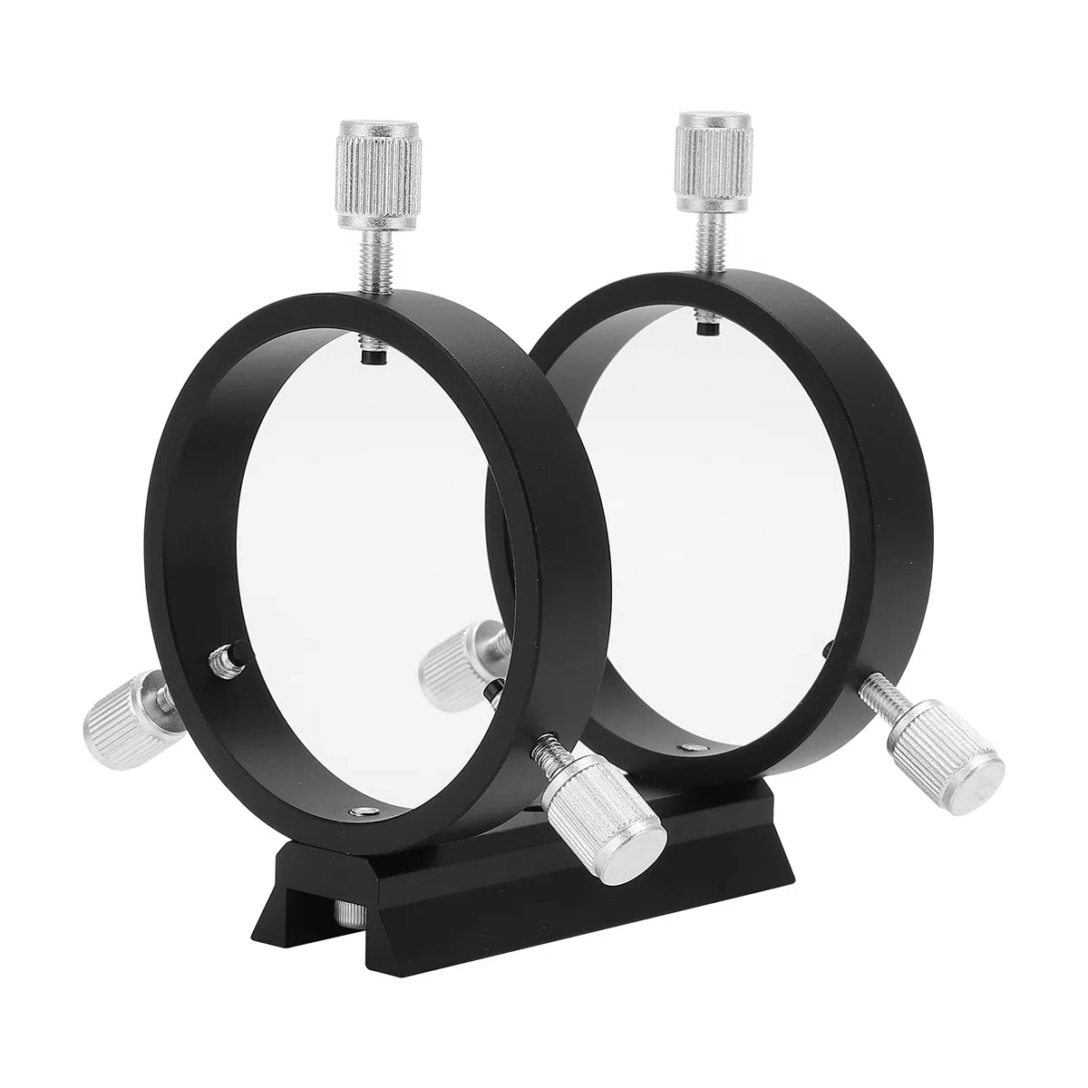 Buscador de telescopio Soporte de alcance, aleación de aluminio Soporte de anillo de montaje de alcance de guía con orificio estándar de 1/4 ", para telescopio astronómico de diámetro interior de 43 a