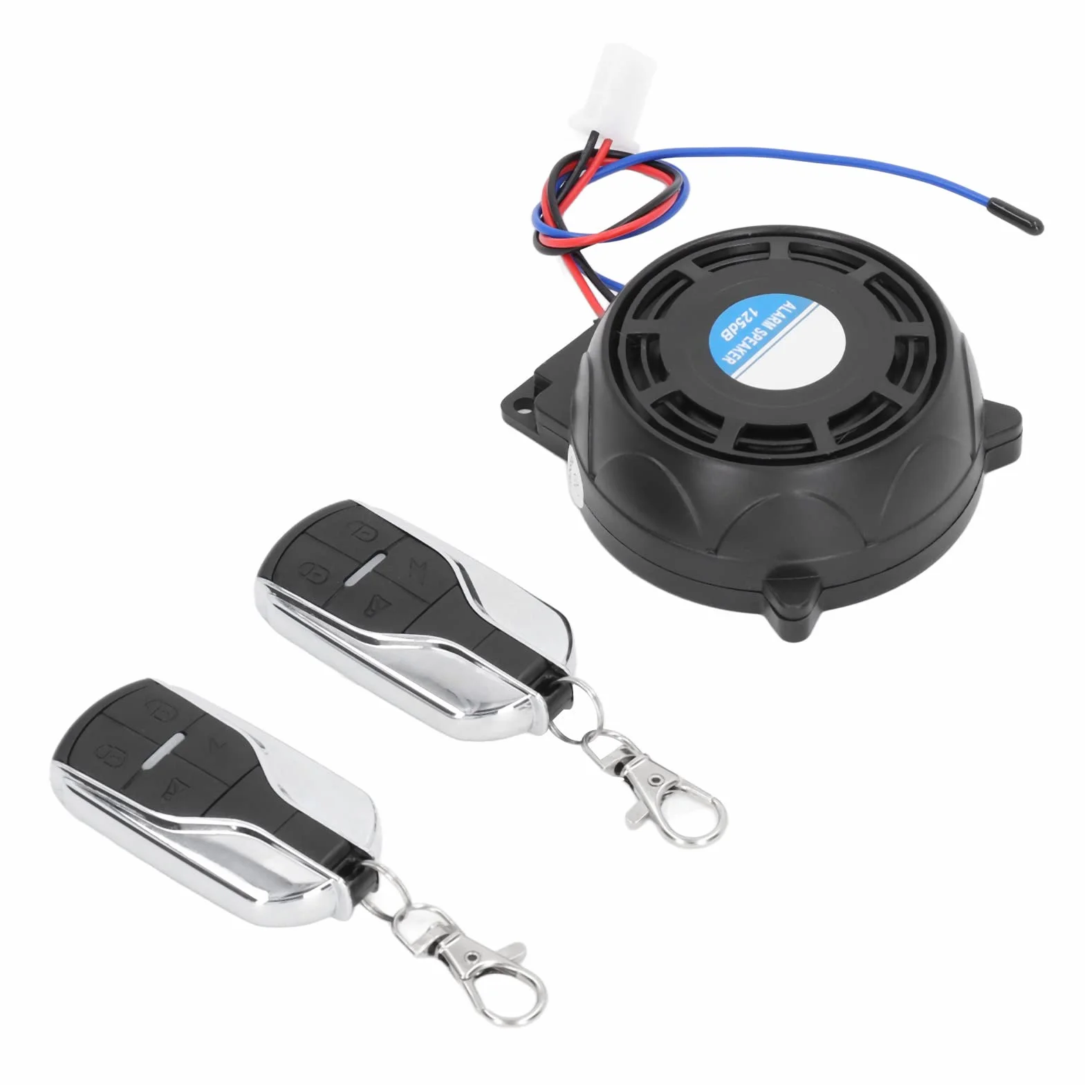 de Alarma para Motocicleta,Dispositivo Antirrobo para Motocicleta Sonido Fuerte Universal 2 Control Remoto 12V 150m Alcance para Scooters Cabina Azul para Autos