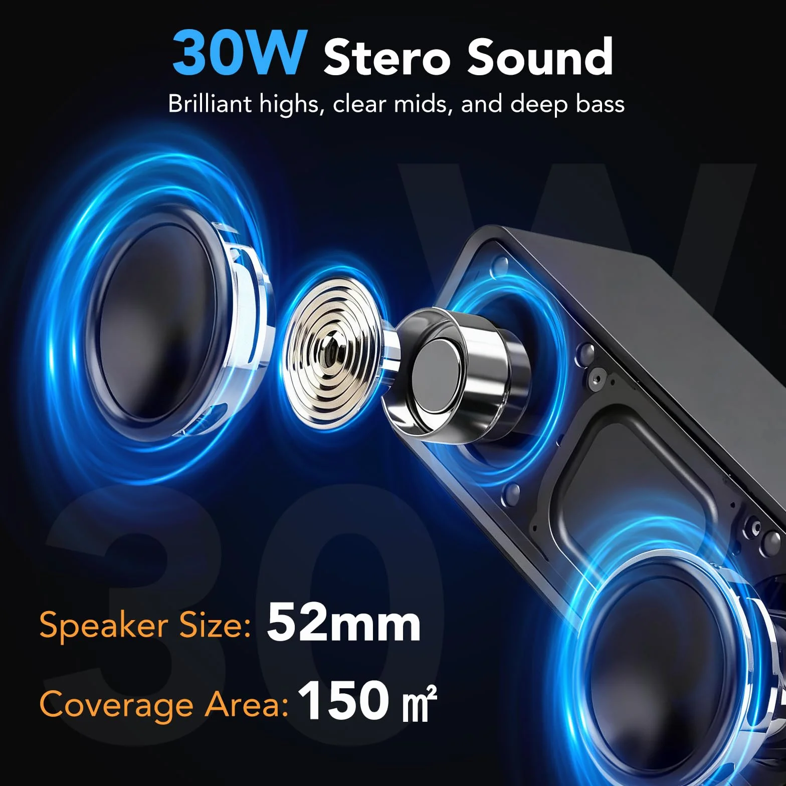 Altavoz Bluetooth 40W Portátil IPX7 TWS RGB 30H