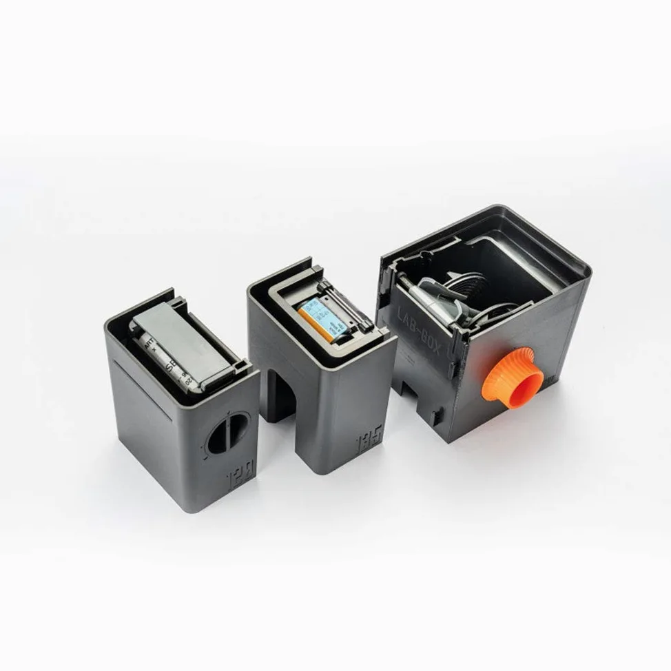 Módulos Lab-Box Ars-Imago para Desarrollo de Película 24x36 y 120 mm Gris y Naranja