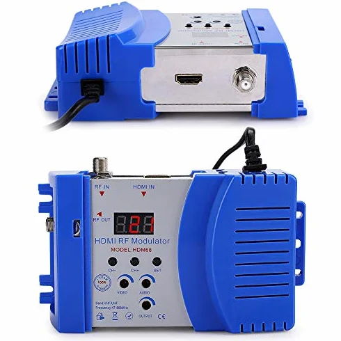 Bewinner1 Modulador Digital HD, PAL/NTSC HDMI con frecuencia de Trabajo VHF/UHF Modulador HDM68 Accesorios de computadora Rendimiento Estable Aspecto Duradero