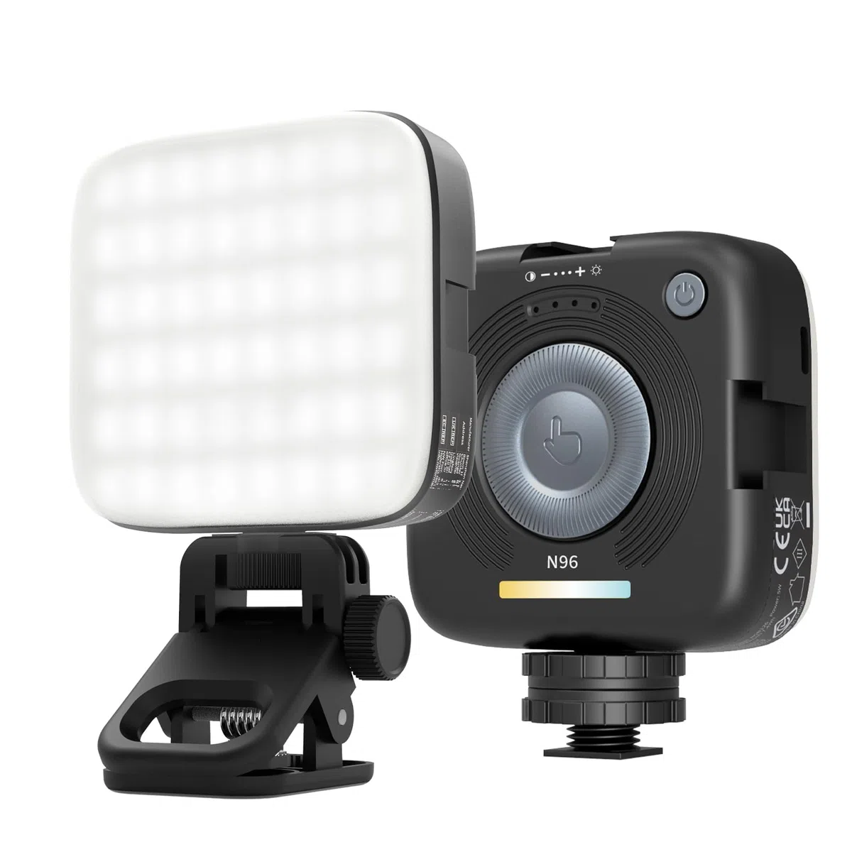 NEEWER Entry Level Version Luz Cámara LED Magnética, 96 LED Bicolor Pequeño Clip On Panel Foco, 2000mAh 3000K-9000K CRI80+, 3 Zapatos Fríos Rosca 1/4 para Trípode Grabación Fotografia Selfie, N96